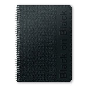 BLACK ΟΝ BLACK Wirelock Notebook A4/21Χ29 4 Subjects 120 Sheets 6pcs