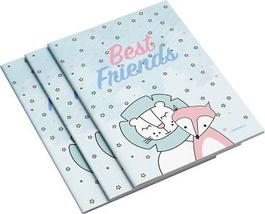 BEST FRIENDS Exercise Notebook B5/17Χ25 50sh 10pcs
