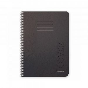 COVER Wirelock Notebook B5/17Χ25 3 Subjects 90 Sheets Black 6pcs
