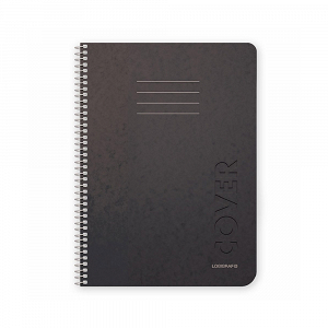 COVER Wirelock Notebook B5/17Χ25 4 Subjects 120 Sheets Black 6pcs