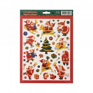 Christmas Glitter Stickers #23 in an A4 sheet