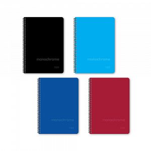 MONOCHROME STARLINE Wirelock Notebook B5/17Χ25 4sub 120sh 6pcs