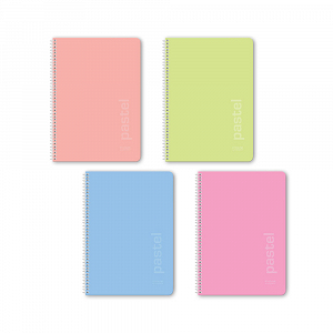 PASTEL STARLINE Wirelock Notebook B5/17Χ25 4sub 120sh 6pcs
