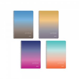 OMBRE Wirelock Notebook B5/17Χ25 3sub 90sh 6pcs