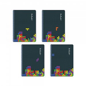 BLOCKS Wirelock Notebook B5/17Χ25 4sub 120sh 6pcs pack