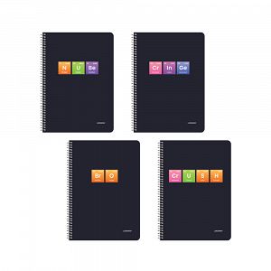 PERIODIC Wirelock Notebook B5/17Χ25 2 Subjects 60 Sheets 10pcs pack