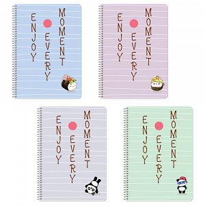 ENJOY Wirelock Notebook A4/21Χ29 3sub 90sh 6pcs