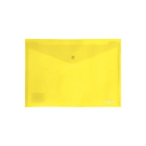 Φάκελος με κουμπί Α4, τύπος διαφανής, 10τμχ - Κίτρινο