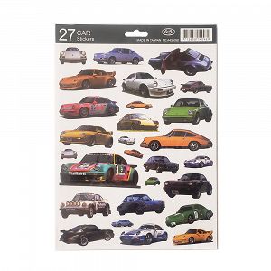 CARS 27 Stickers in an A4 sheet