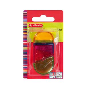 HERLITZ Two in One Sharpener and Eraser in Blister Card - 6pcs Package