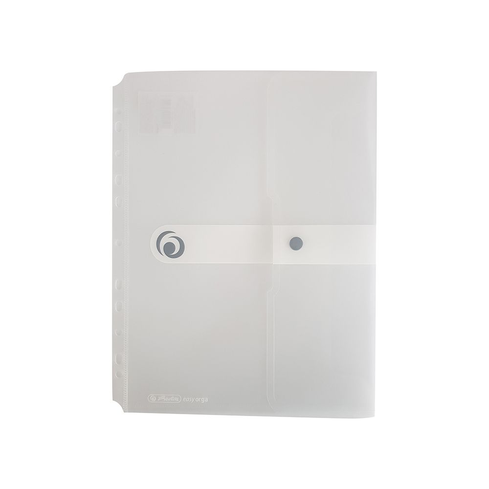 HERLITZ Φάκελος με Κουμπί και Τρύπες για Αρχειοθέτηση Α4 Διάφανο - Συσκευασία 6τμχ