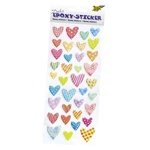 Set 36 Epoxy Stickers HEARTS
