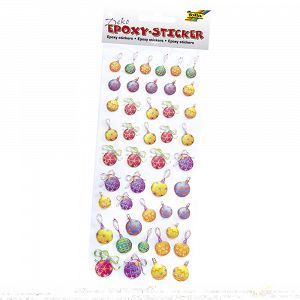 Set Epoxy Stickers, Christmas Bubles