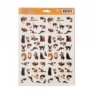 CATS 70 Stickers in an A4 sheet