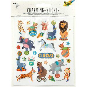 Set 49 Charming Stickers, 2 sheets 15Χ17cm CIRCUS