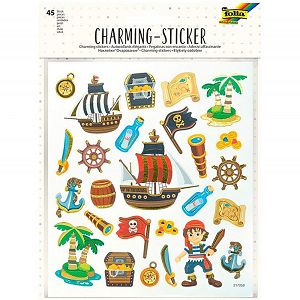 Set 49 Charming Stickers, 2 sheets 15Χ17cm PIRATES