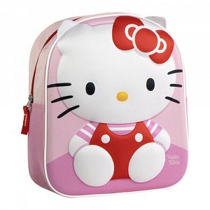 Απαλή 3D Τσάντα Πλάτης 27εκ Νηπιαγωγείου HELLO KITTY