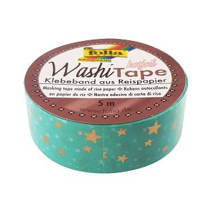 Washi Lace Tape, 15mmX5m, HOTFOIL GOLD STARS