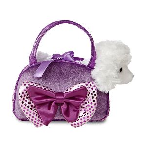 Fancy Pal Poodle Purple with Bow Soft Toy 20cm