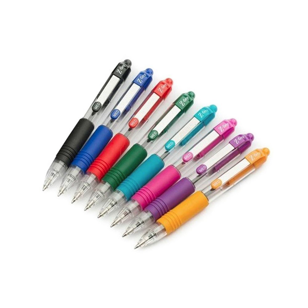 ZEBRA Retractable Ballpoint Pen Ζ-Grip Mini in Polybag 10 Assorted Colors