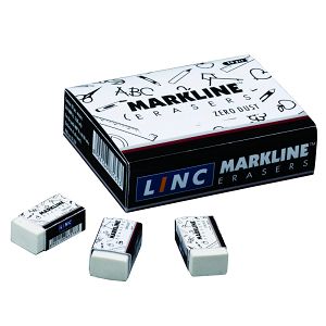 Eraser LINC MARKLINE/white, zero dust 20pcs