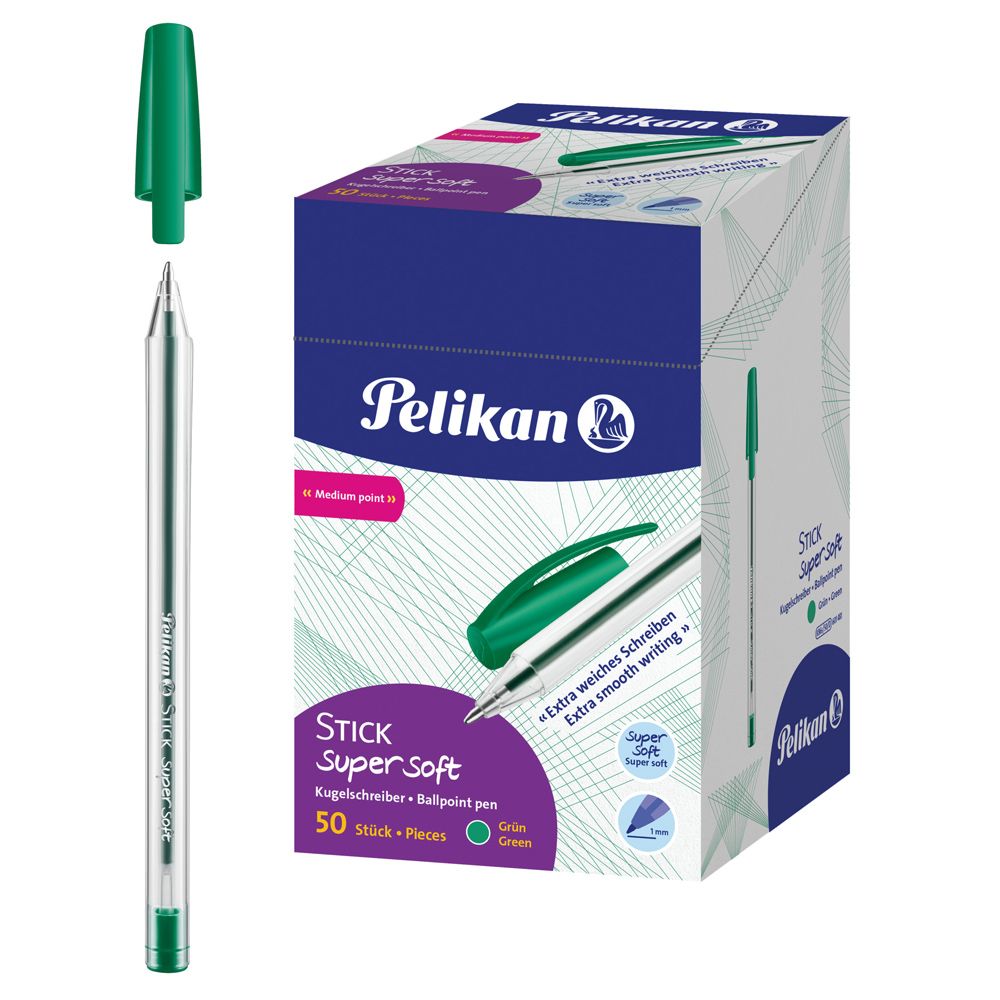 PELIKAN Στυλό Stick K86 Super Soft Πράσινο - Συσκευασία 50τμχ