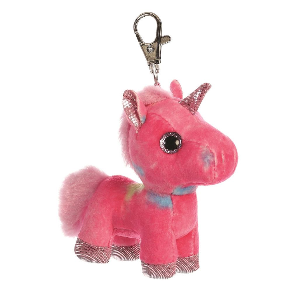 SPARKLE TALES Unicorn Soft Toy with Keyclip RAINBOW