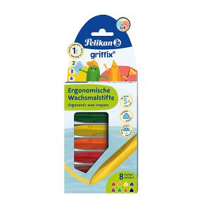 PELIKAN Wax Crayons Griffix 8 Colors - 1pc Package