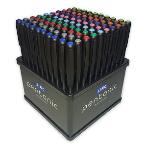 Ball pen LINC Pentonic/10 mixed colors, 0.70mm, Display 100pcs