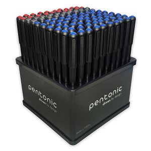 Ball pen LINC Pentonic/Μπλε-Μαύρο-Κόκκινο, 0.70mm, Θήκη 100τμχ για Πύργο