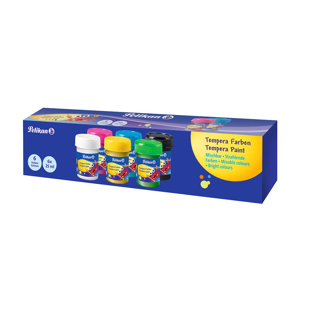 PELIKAN Paint-box Tempera Set Mixable Colors 740N/6EU 25m Pack 6pcs