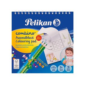 PELIKAN Sketchbook Combino with zoo 15X15cm, 15 Sheets - 10pcs Package