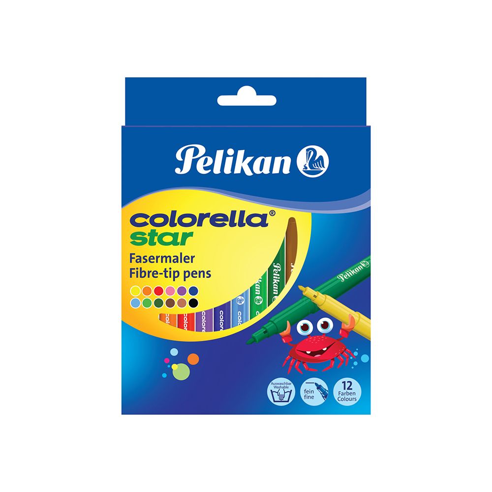 PELIKAN Μαρκαδόρος Colorella Star C302 12 Χρώματα - Συσκευασία 10τμχ