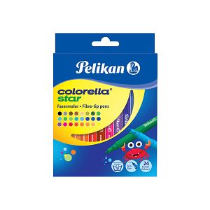 PELIKAN Fibre-tip Pen Colorella Star C302 Nib 3mm 24 Colors - 10pcs Package