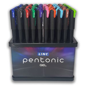 Gel pen LINC Pentonic/10 χρώματα, Θήκη 100τμχ
