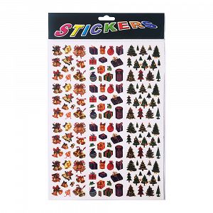 Stickers in A4 sheet CHRISTMAS #901 with Glitter