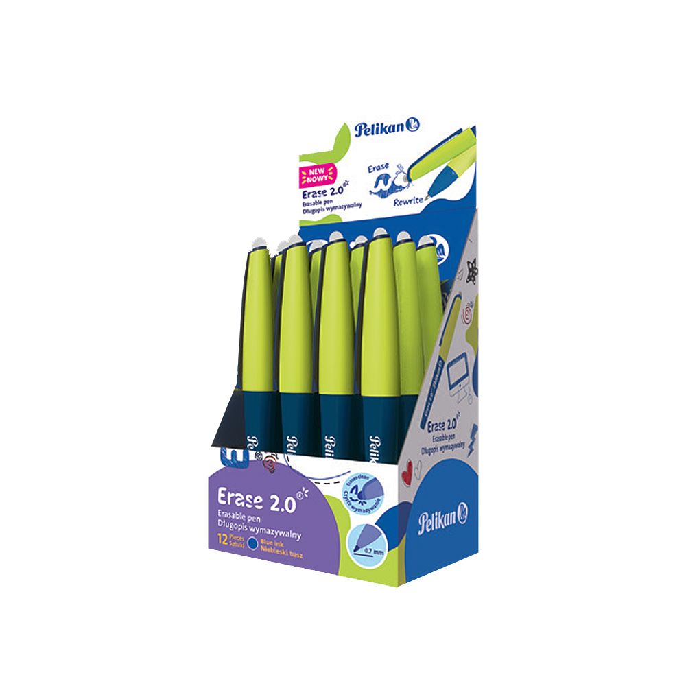 PELIKAN Gel Pen with Eraser Erase 2.0 Blue 12pcs