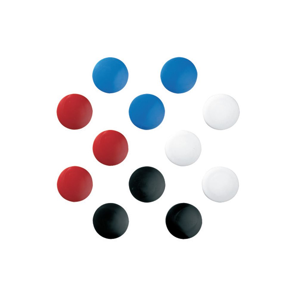 HERLITZ Μαγνητάκια Πίνακα Στρογγυλά Σετ 10τμχ (Κόκκινο, Λευκό, Μαύρο) - Συσκευασία 4τμχ