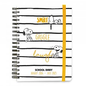 Hardcover Wire-O School Week to View Agenda 12 Months 2024/2025 15X21cm SNOOPY