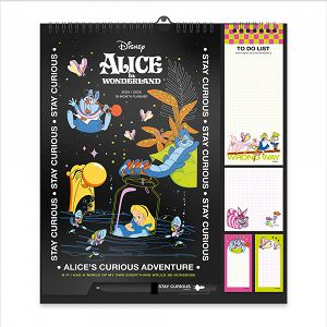 Wall Calendar/Planner 2024/2025 30X34cm DISNEY Alice in Wonderland