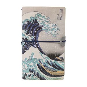 Synthetic Leather Soft Cover Travel Notebook 12X20cm JAPANESE ART Hokusai by Kokonote