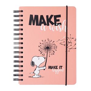 Notebook Hardcover Spiral Bullets A5/15X21 SNOOPY