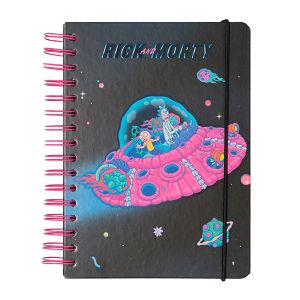 Notebook Hardcover Spiral Bullets A5/15X21 RICK & MORTY