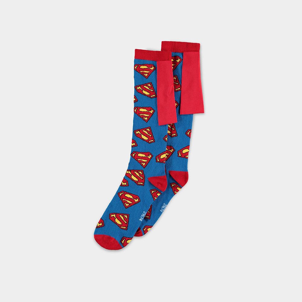 Knee High Crew Socks 1pc 39/42 WARNER Superman