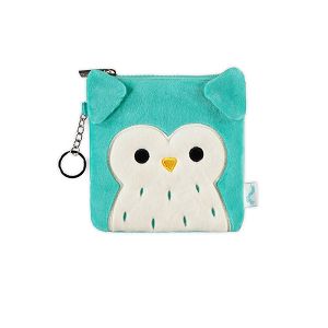 Fluffy Zip Around Wallet SQUISHMALLOWS Winston the Teal Owl