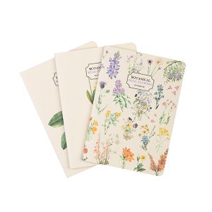 Pack of 3 Notebooks Α6/10X15 BOTANICAL Wild flowers by Kokonote