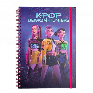 Τετράδιο Σπιράλ Α4 με Σκληρό Εξώφυλλο 3D K-POP DEMON HUNTERS HUNTR/X