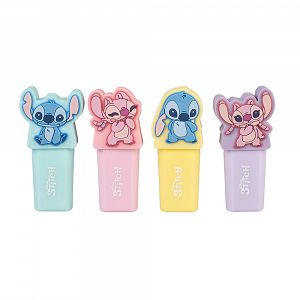 Σετ 4 Υπογραμμιστές (Highlighters) με 3D Topper DISNEY STITCH