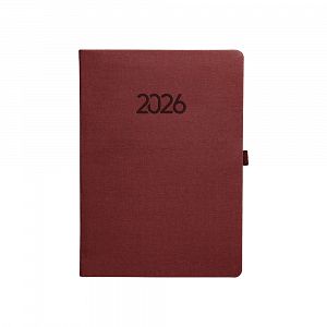 Daily Calendar Binded PU 2026 15Χ21 Burgundy