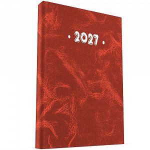 Ημερολόγιο Ημερήσιο PVC ΠΗΓΑΣΟΣ 2027 21Χ29 Μάρμαρο Κόκκινο